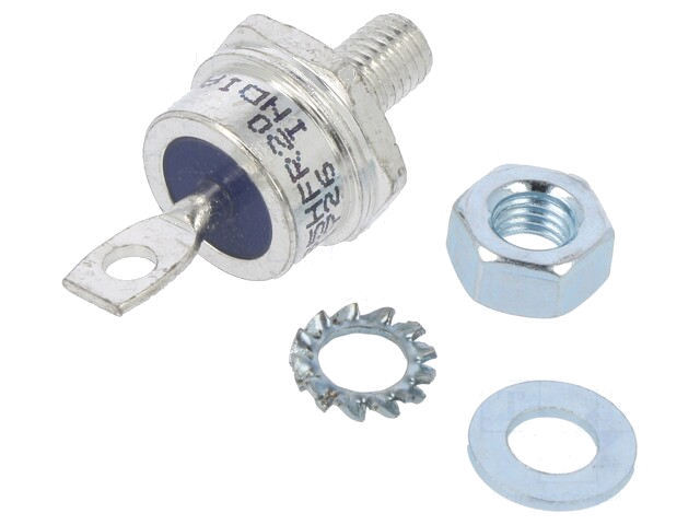 Diode: gelijkrichter; 200V; 1,2V; 85A; anode op de schroef; los Diode: gelijkrichter; 200V; 1,2V; 85A; anode op de schroef; los